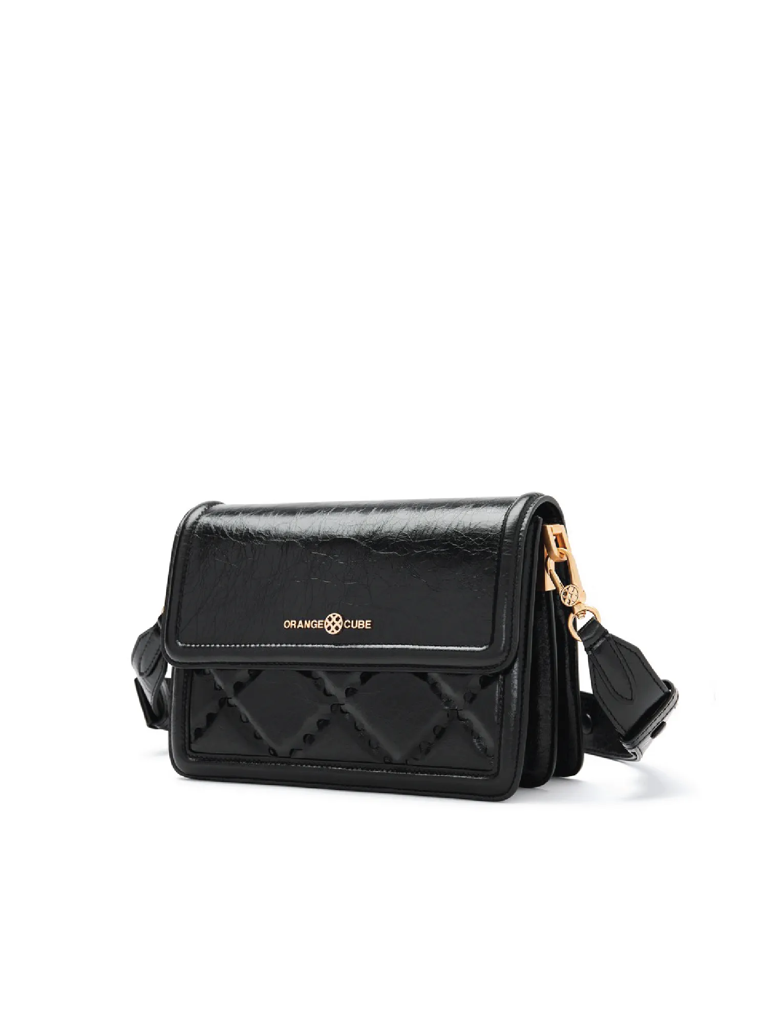 Mosaic Compact Messenger Bag - Black