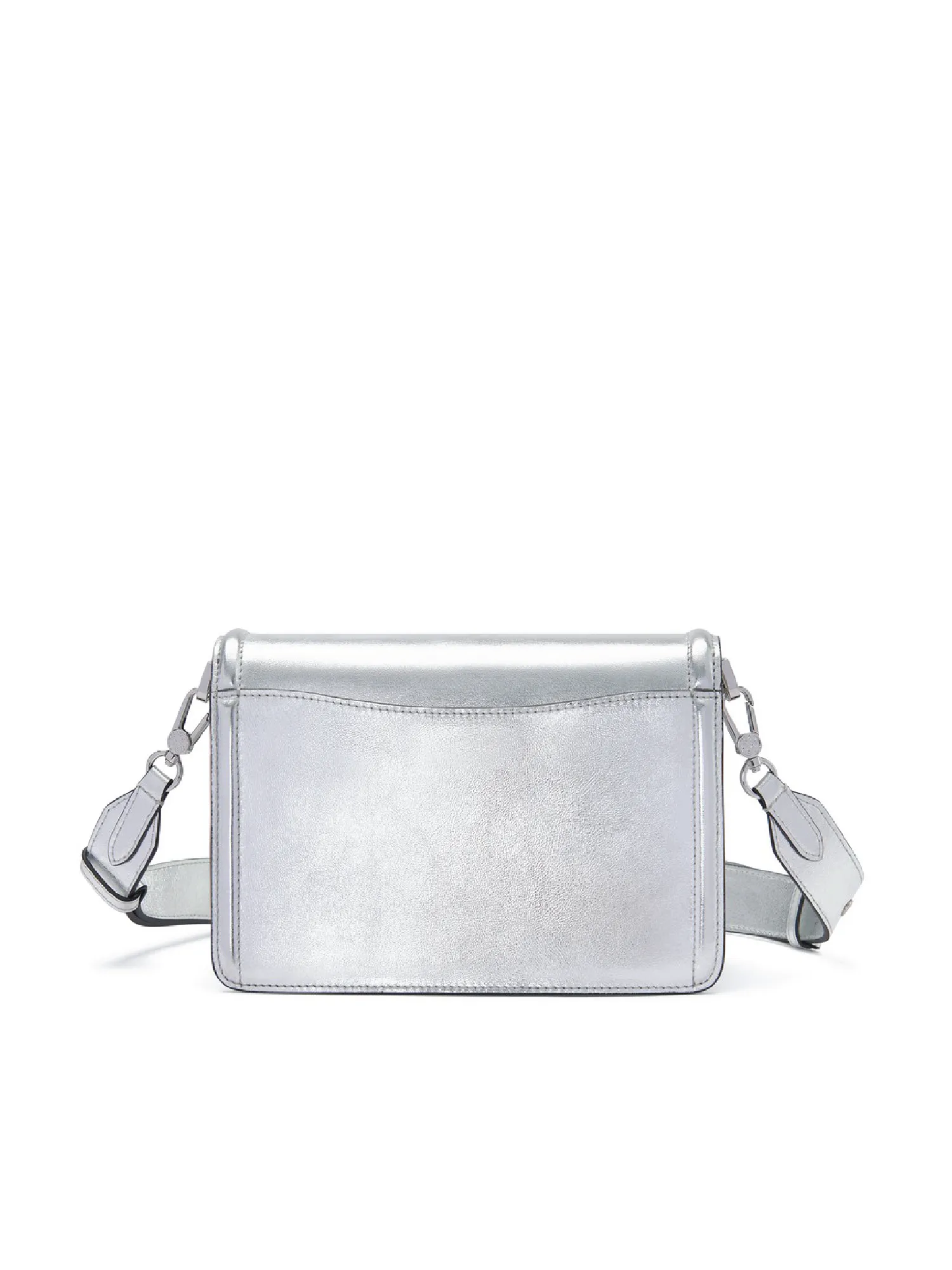 Mosaic Compact Messenger Bag - Silver