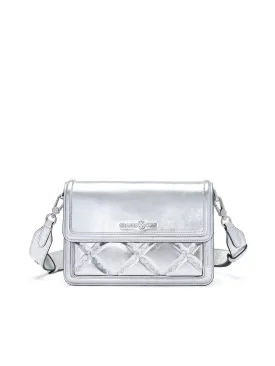 Mosaic Compact Messenger Bag - Silver