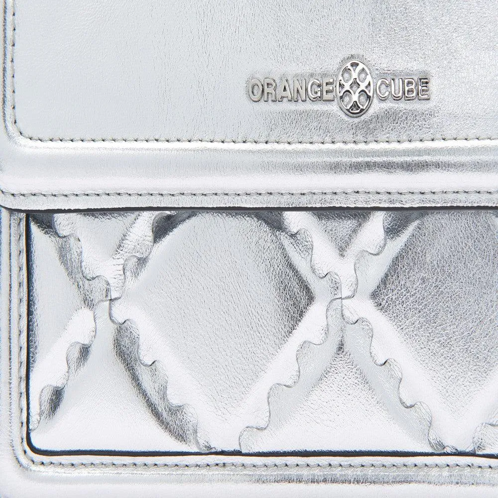 Mosaic Compact Messenger Bag - Silver