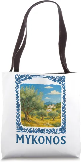 Mykonos Greece Trip Sun Sea Island Vibes Escape Tote Bag