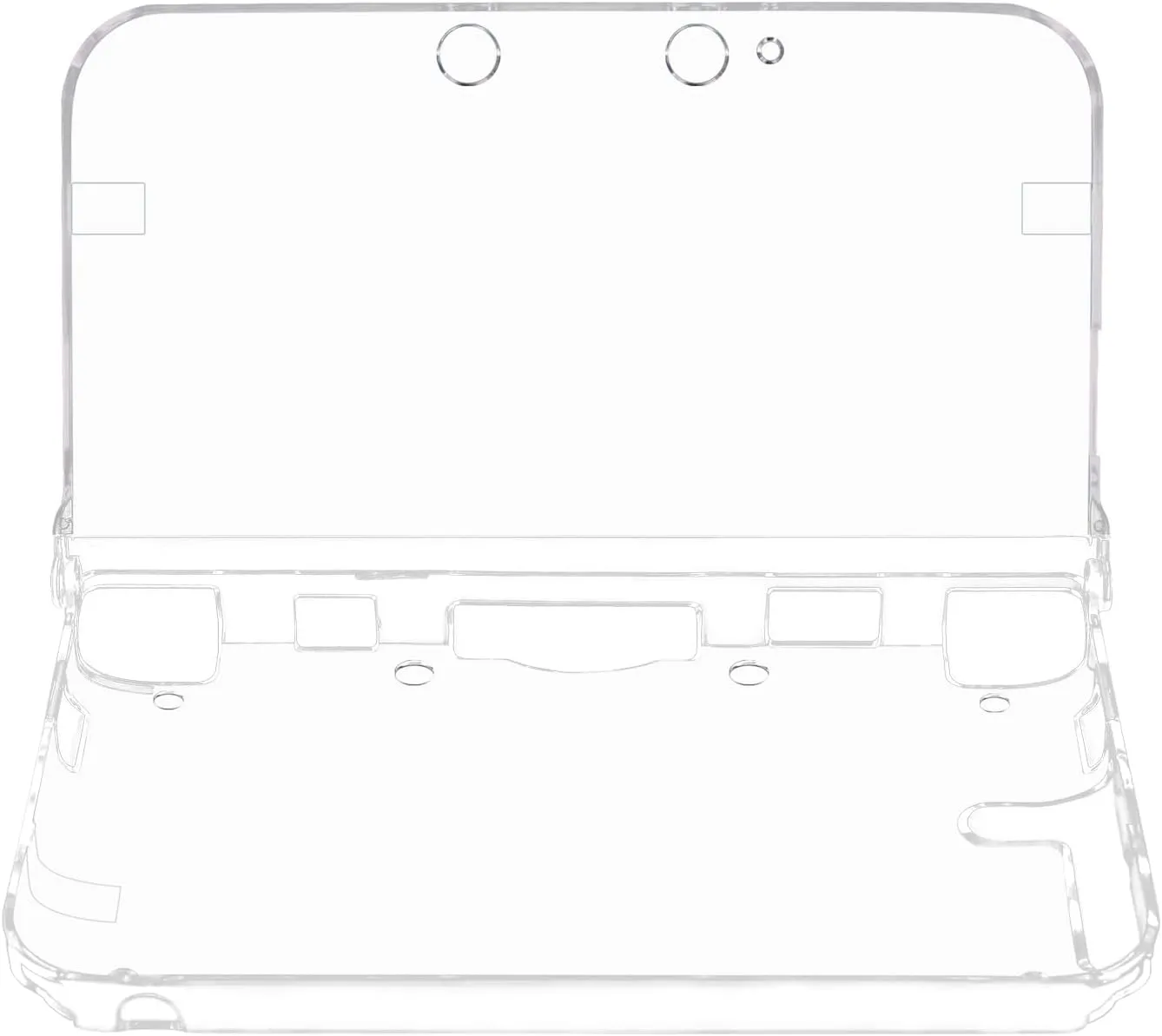 OSTENT Protective Clear Crystal Hard Guard Case Cover Skin Shell for Nintendo 3DS XL LL Color Clear White