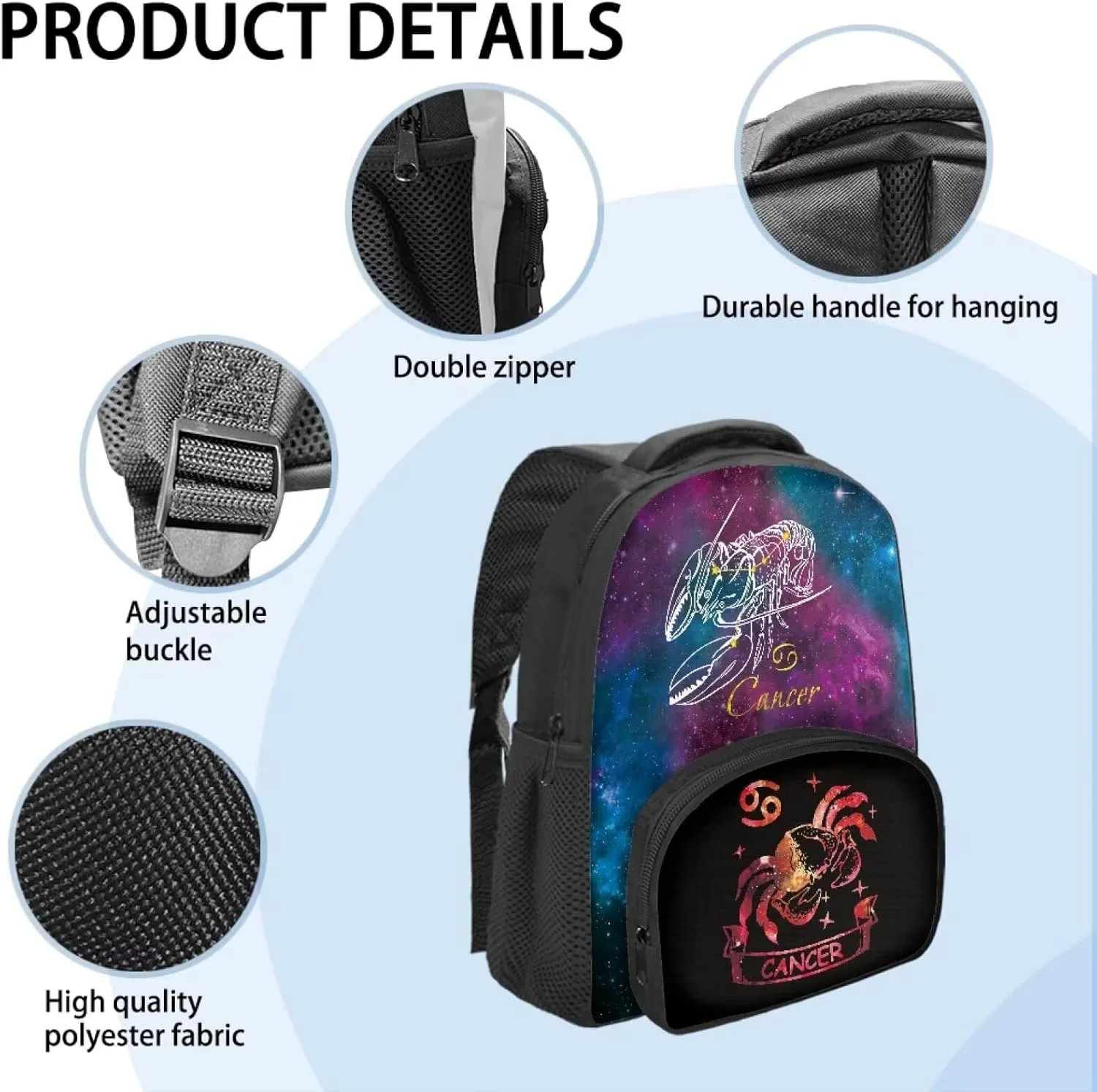 Personalized Constellations Print Backpack for Girls Boys, 12 Inch Bookbag with Adjustable Straps, Durablity, Lightweight, School Bag Mini