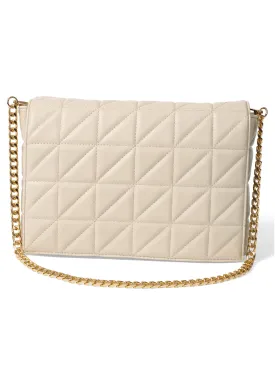 Quilted Chain Handbag - BEIGE GLOW