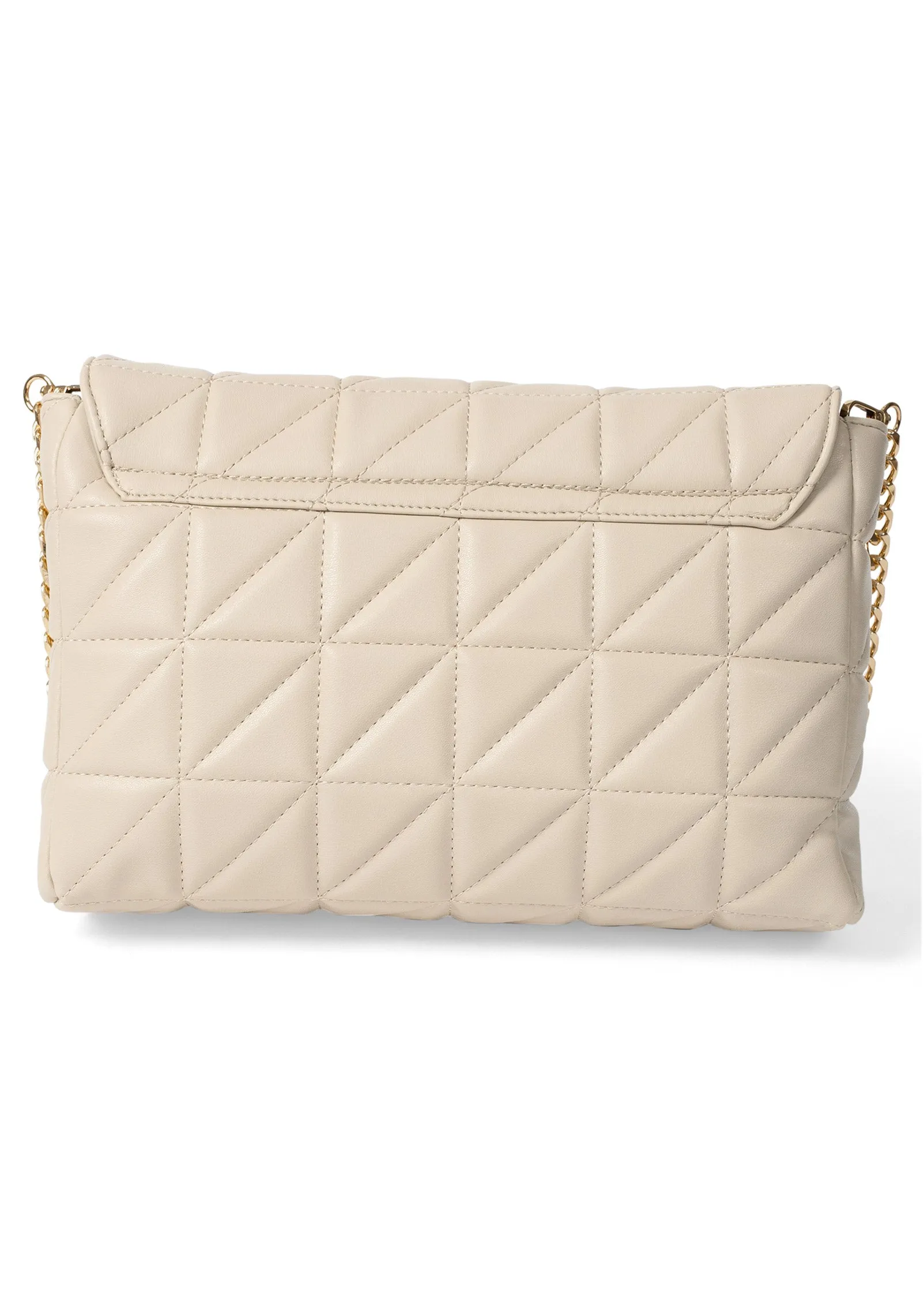 Quilted Chain Handbag - BEIGE GLOW