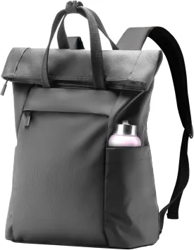 Roll Top Laptop Backpack, Expandable Casual Daypack Water-Resistant Computer Laptop for 15 Inch Rucksack Large Capacity Adjustable 15-20L for Work Business College for Men Women