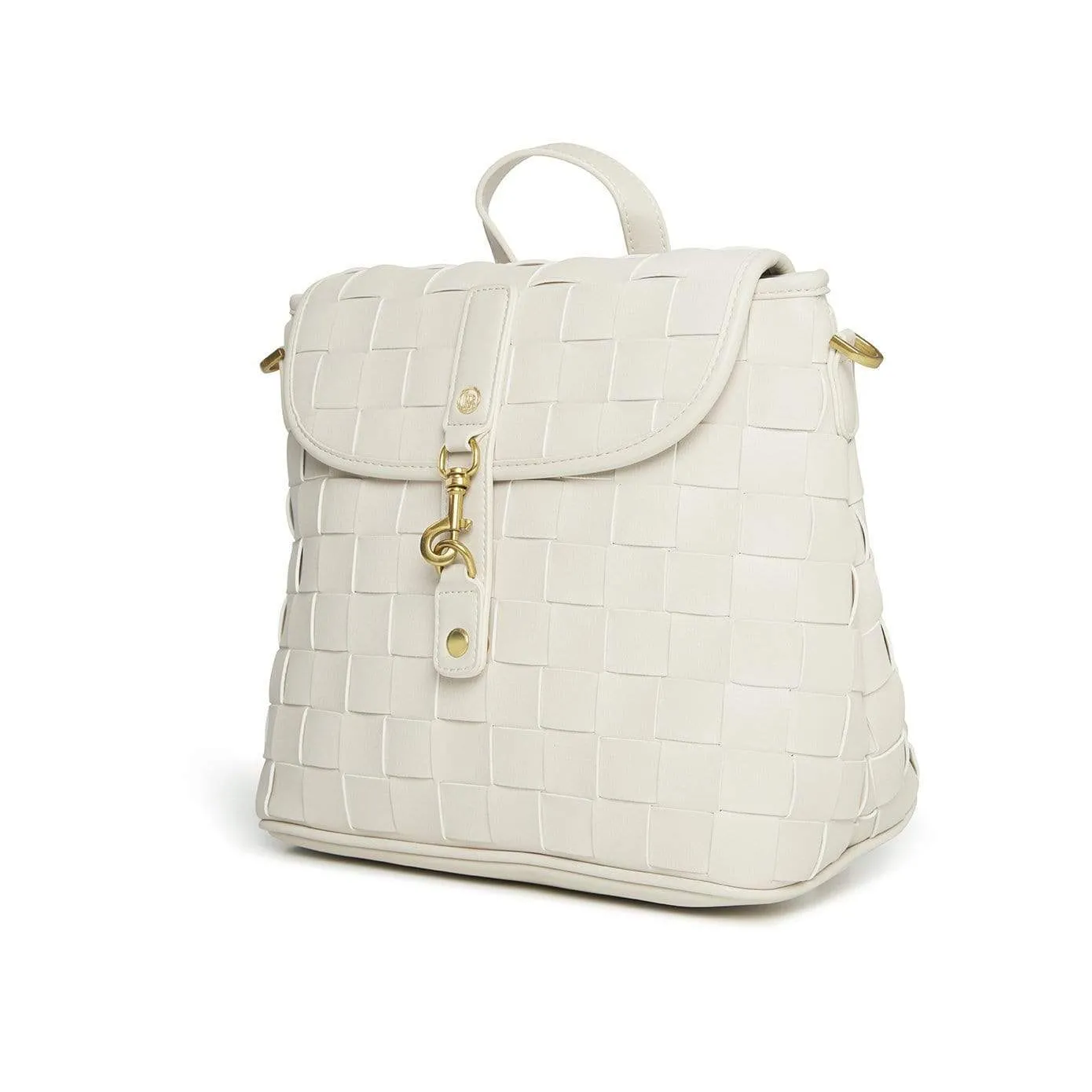 Rosie Vegan Leather Mini Backpack | White