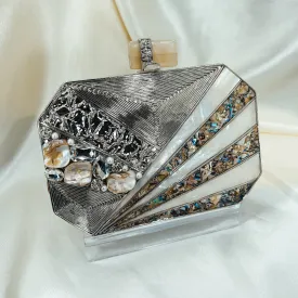 SANIA Clutch (Silver)