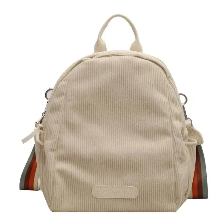Sohiwoo Winter Soft Corduroy Backpack Women New Shell Bag Cute Mini Backpacks Girls Simple Small Travel Backpack Mochilas School Bag