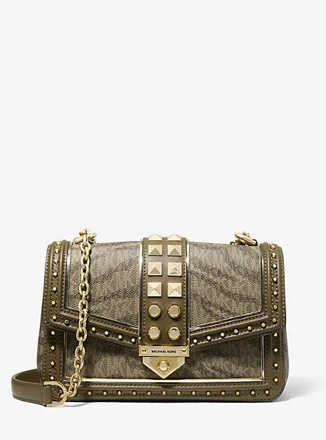 Soho Large Animal Print Logo Shoulder Bag