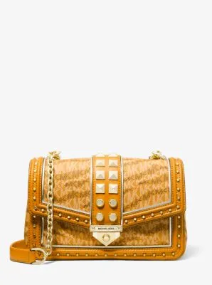 Soho Large Animal Print Logo Shoulder Bag