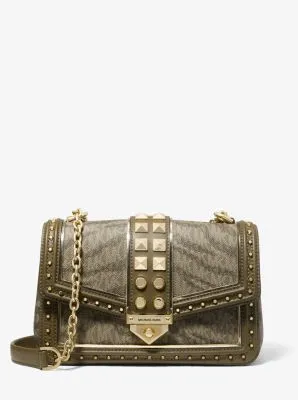Soho Large Animal Print Logo Shoulder Bag