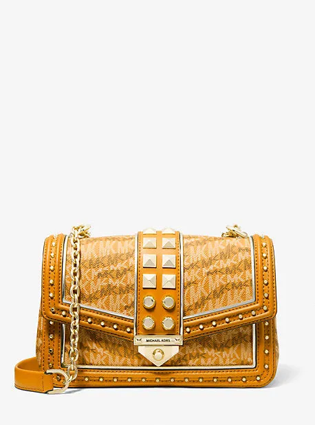 Soho Large Animal Print Logo Shoulder Bag