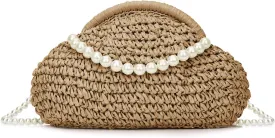 Straw Clutch Purses for Women Woven Straw Crossbody Bag Shoulder Handbag Clutch Purses for Women Straw Clutch Bag