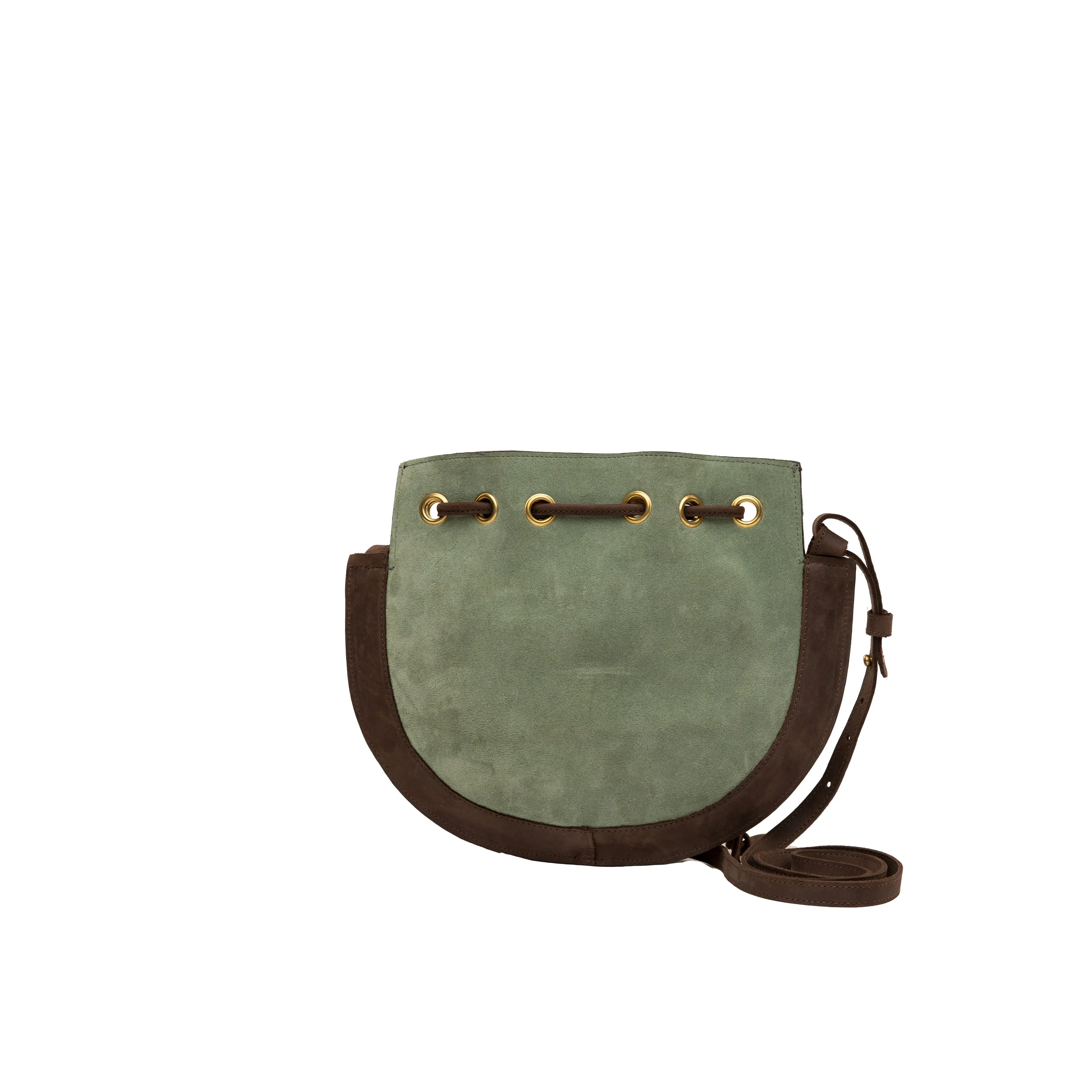 Suede Bucket Crossbody Plain