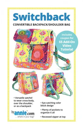 Switchback Convertible Backpack/Shoulder Bag from By Annie (Printed Paper Pattern)