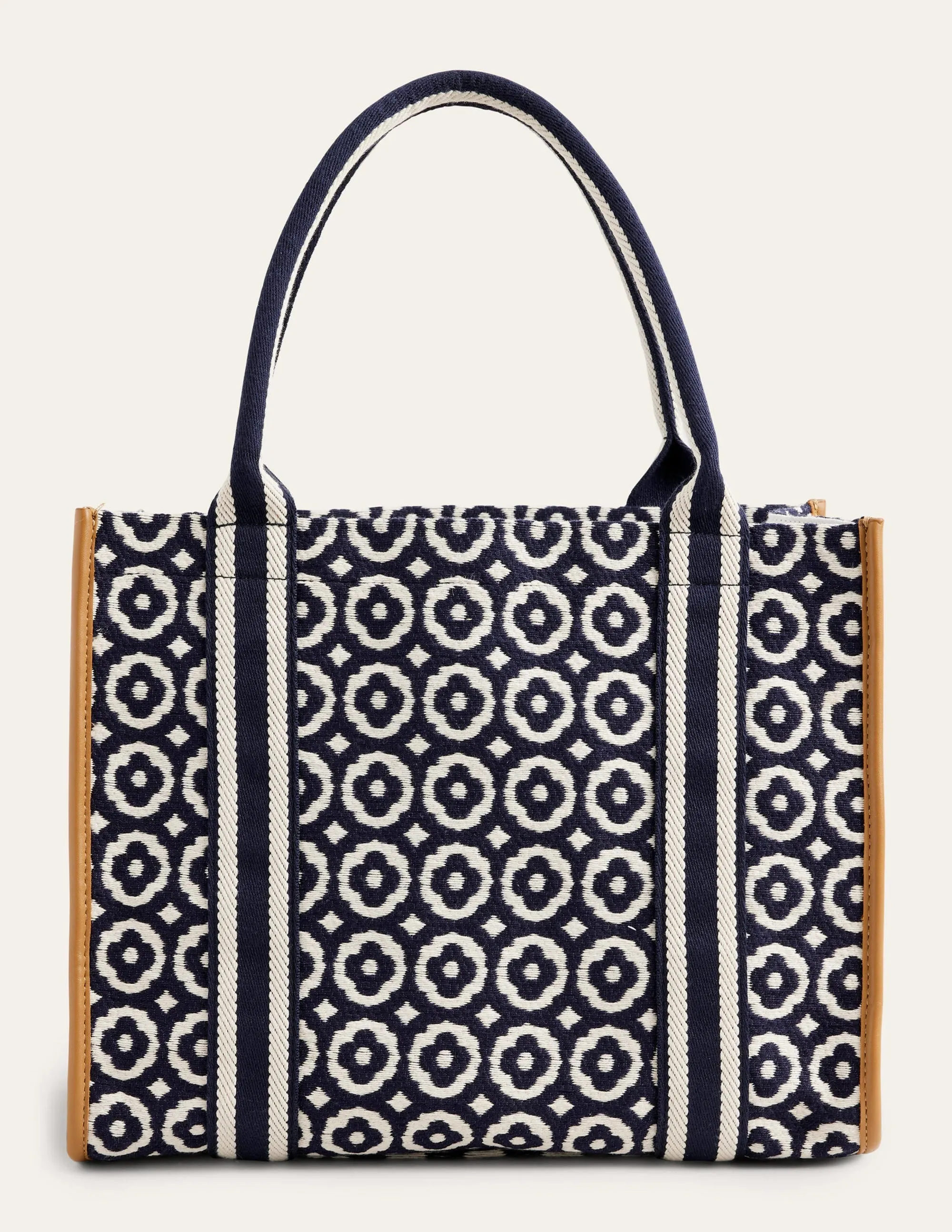 Tilda Canvas Tote Bag-Navy, Geo