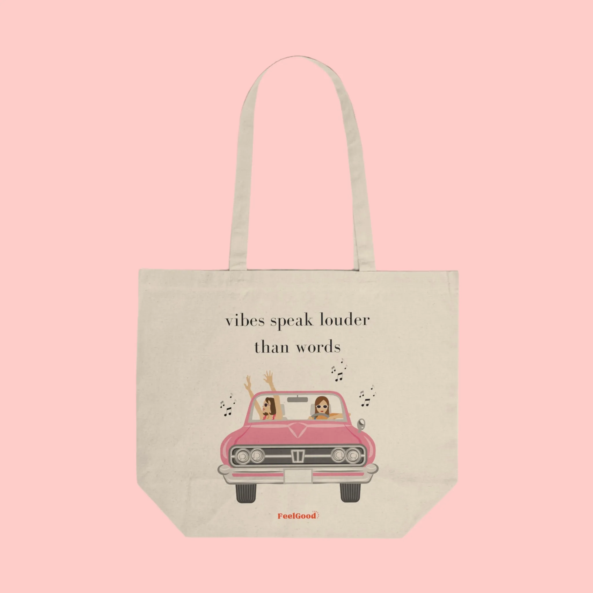 Vibes Speak Louder Than Words- Tote Bag