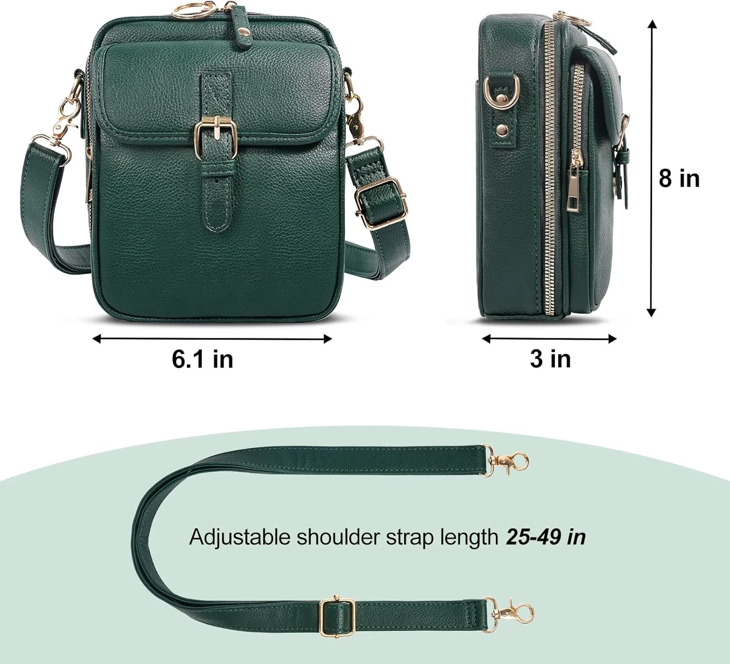Vintage Messenger Bag,Womens Large Capacity Sling Bag Crossbody,Eather Cell Phone Pouch,Small Purses,Mini Shoulder Handbag