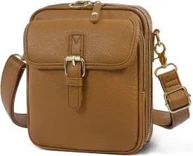 Vintage Messenger Bag,Womens Large Capacity Sling Bag Crossbody,Eather Cell Phone Pouch,Small Purses,Mini Shoulder Handbag