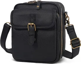 Vintage Messenger Bag,Womens Large Capacity Sling Bag Crossbody,Eather Cell Phone Pouch,Small Purses,Mini Shoulder Handbag
