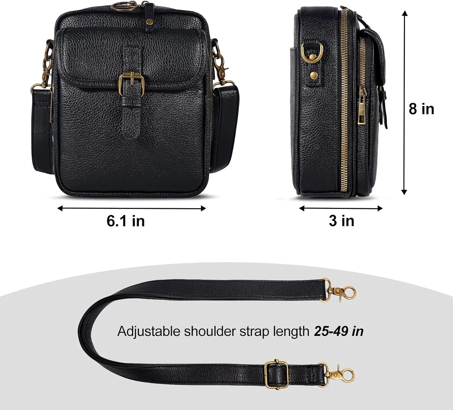 Vintage Messenger Bag,Womens Large Capacity Sling Bag Crossbody,Eather Cell Phone Pouch,Small Purses,Mini Shoulder Handbag
