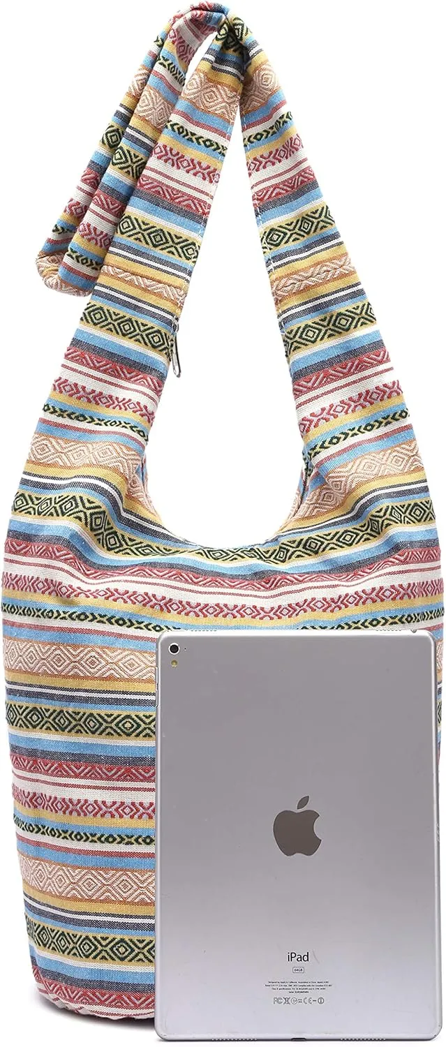 Women Shoulder Handbags Fashion canvas Hippie Crossbody Bags Bohemian Animal Prints Hobo Bags