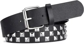 Women's Faux Leather Belt Punk Rock Pyramid Stud Goth Style Spiked Casual Fashion Thick Gothic Studded Belts