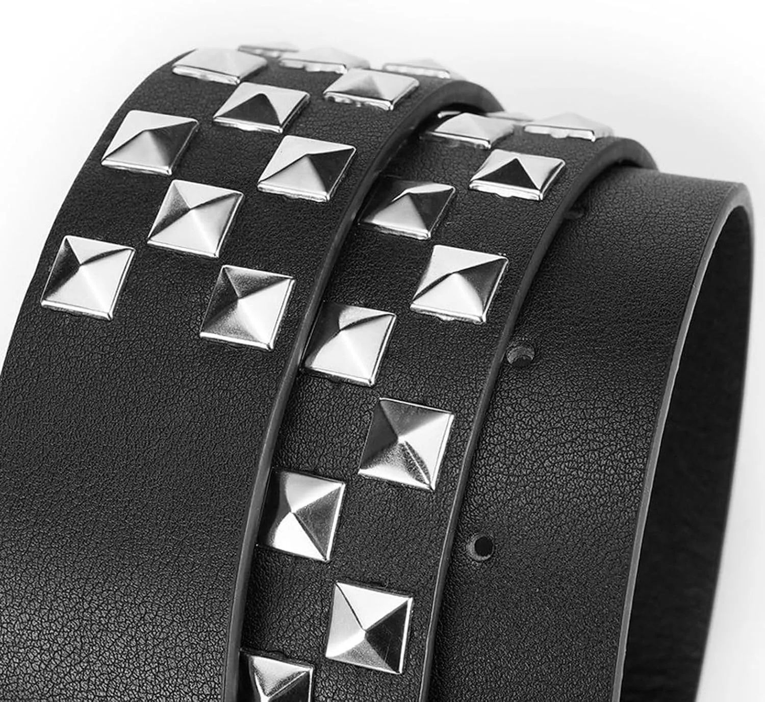 Women's Faux Leather Belt Punk Rock Pyramid Stud Goth Style Spiked Casual Fashion Thick Gothic Studded Belts